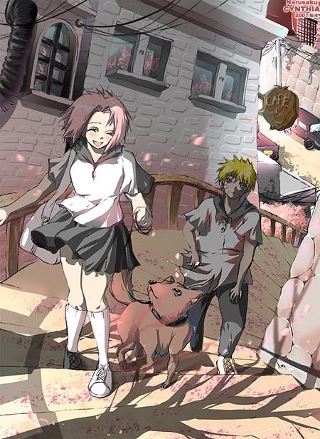 Taking her home from school, NaruSaku 